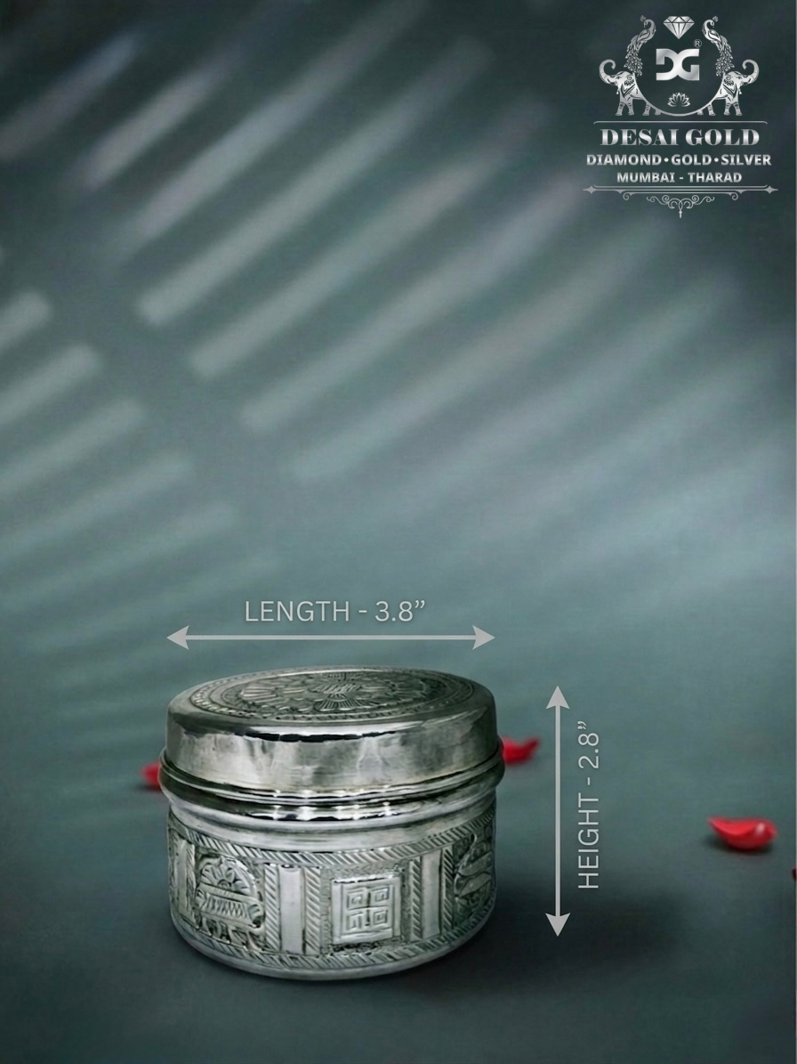 Ashta Mangal Theme Rice Dabbi