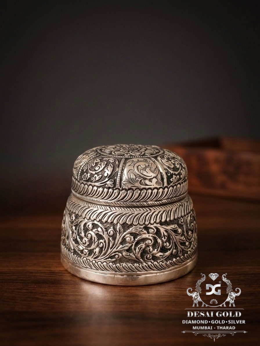Antique Silver Rice Dabbi