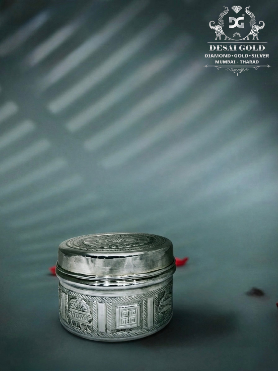 Ashta Mangal Theme Rice Dabbi