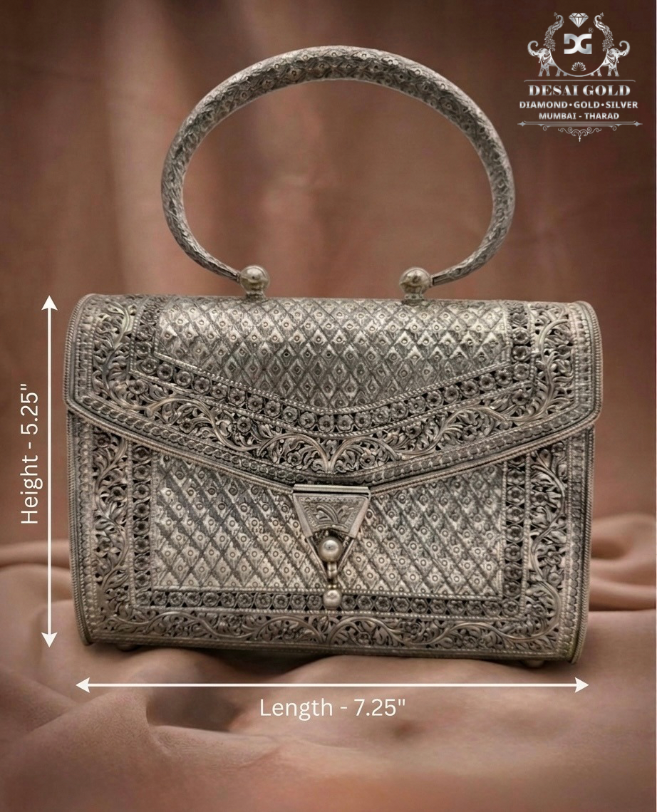 Majestic Silver Empress Clutch