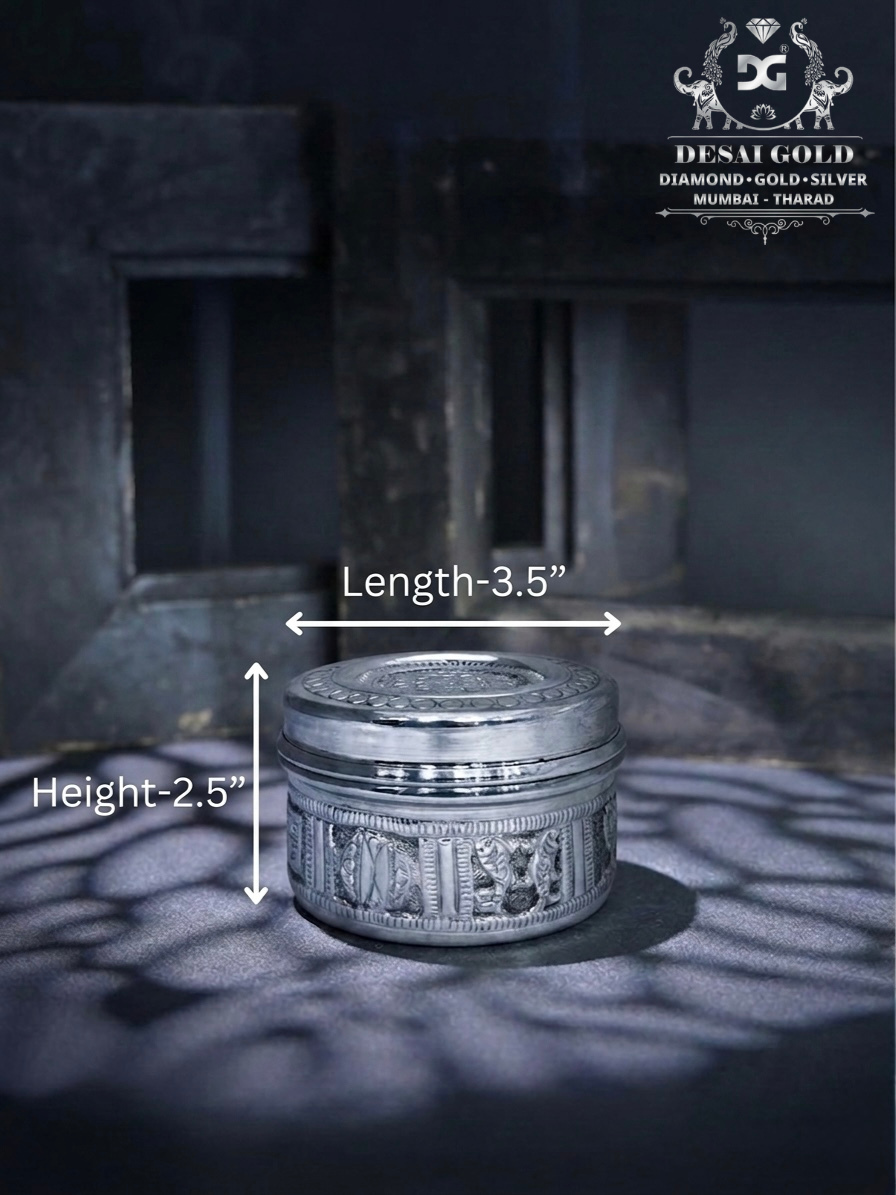 Ashta Mangal Design Rice Dabbi