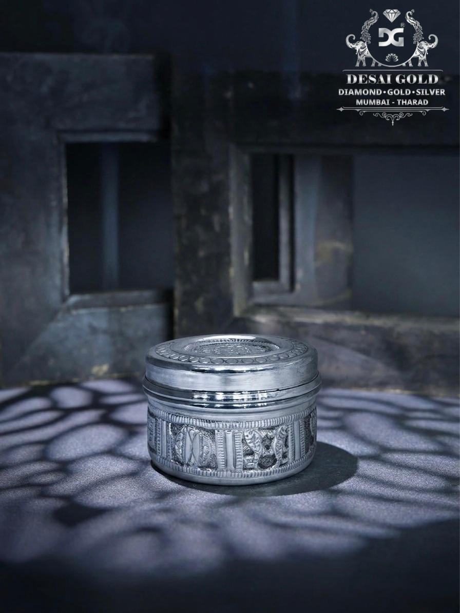 Ashta Mangal Design Rice Dabbi