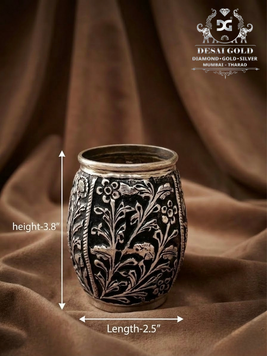 Flower Design Antique Glass