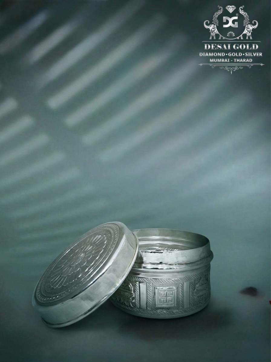 Ashta Mangal Theme Rice Dabbi