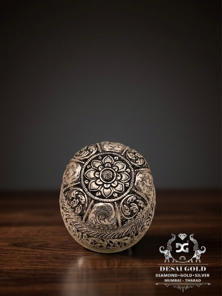 Antique Silver Rice Dabbi